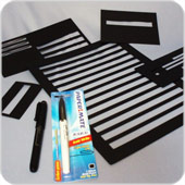 large print pens and templates